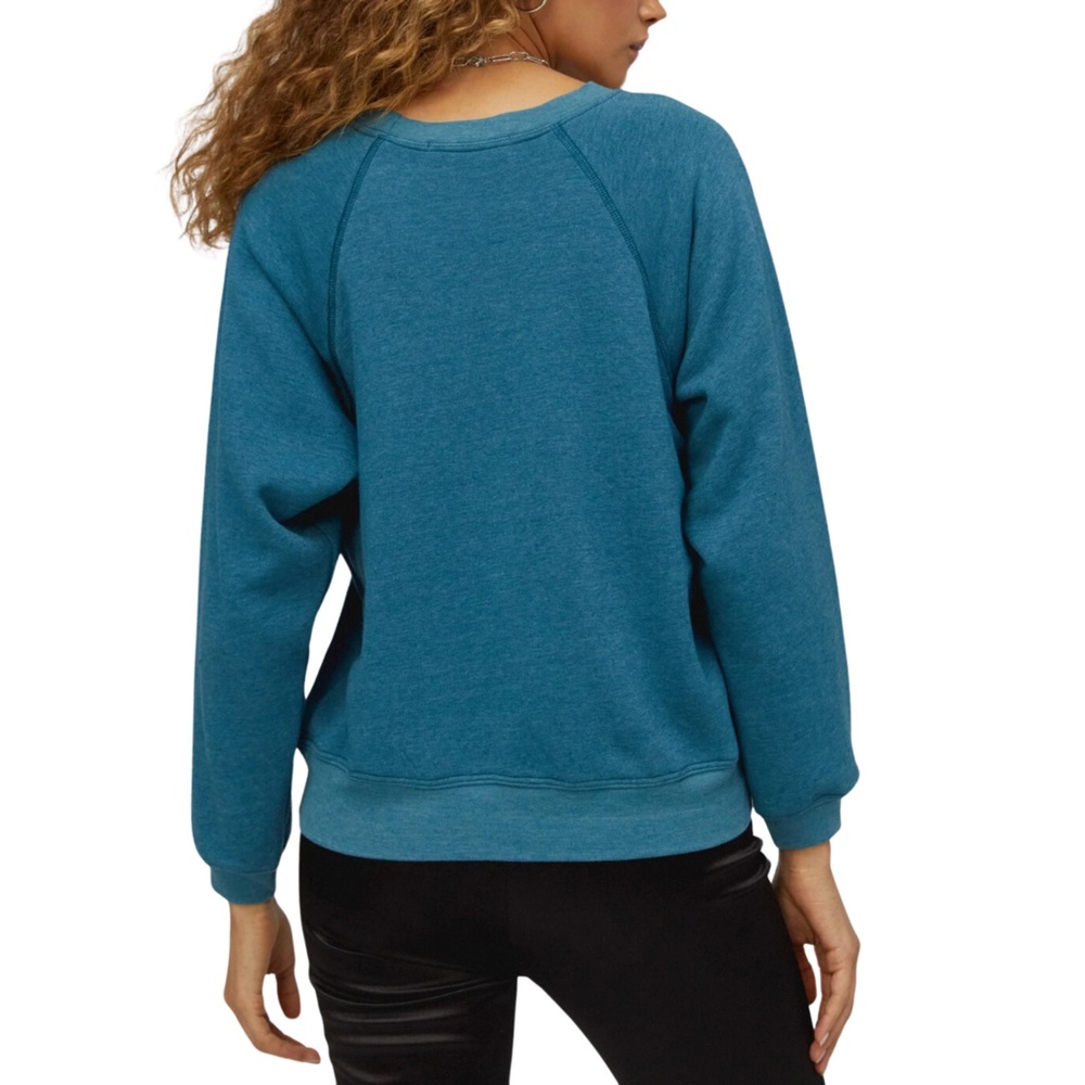 NWT Daydreamer David Bowie Ziggy Stardust Blue Raglan Crew Sweater XS, M - Picture 2 of 8